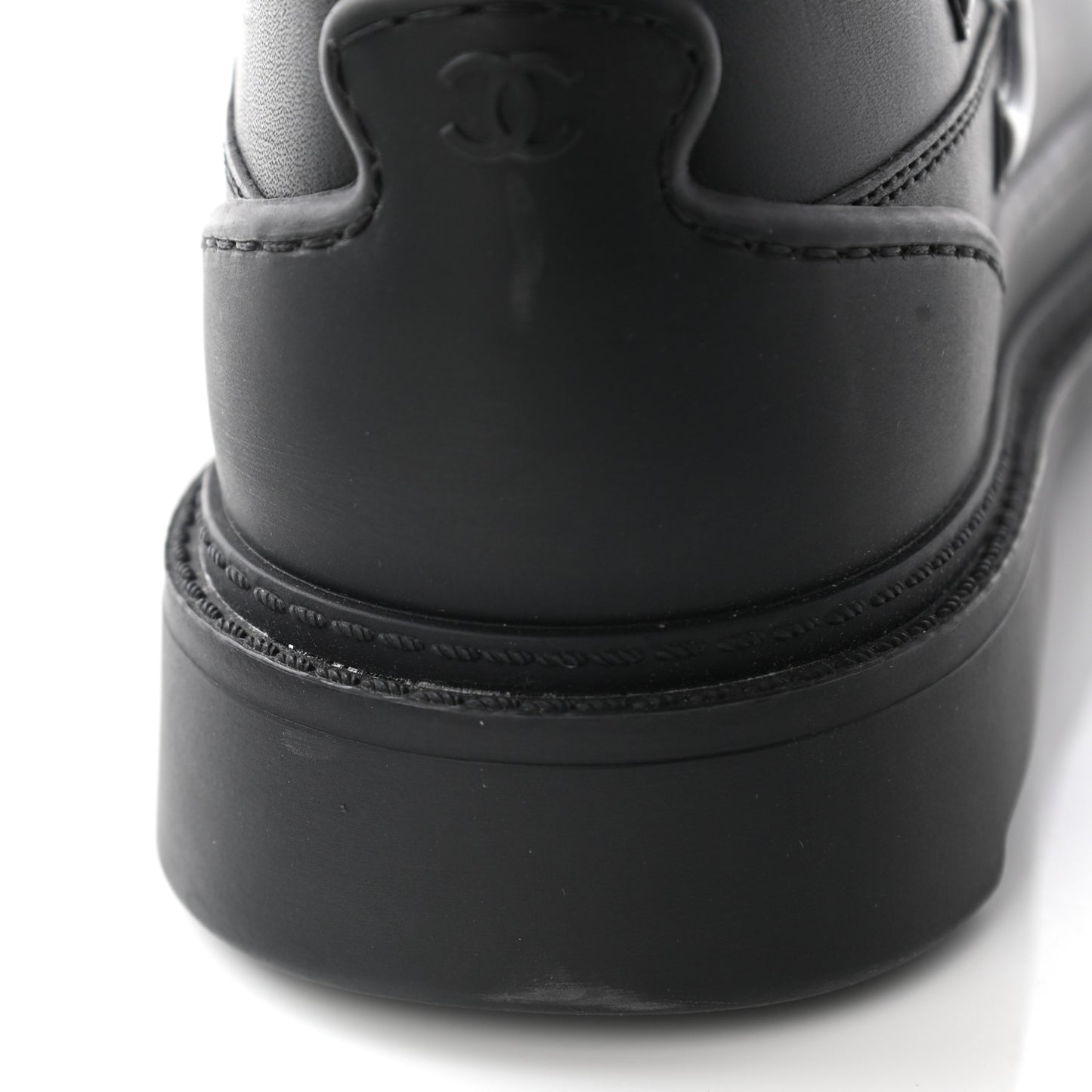 Calfskin Nylon CC Ankle Snow Boots 37 Black