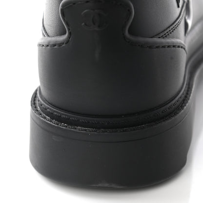 Chanel Calfskin Nylon CC Ankle Snow Boots 37 Black 12 of 17