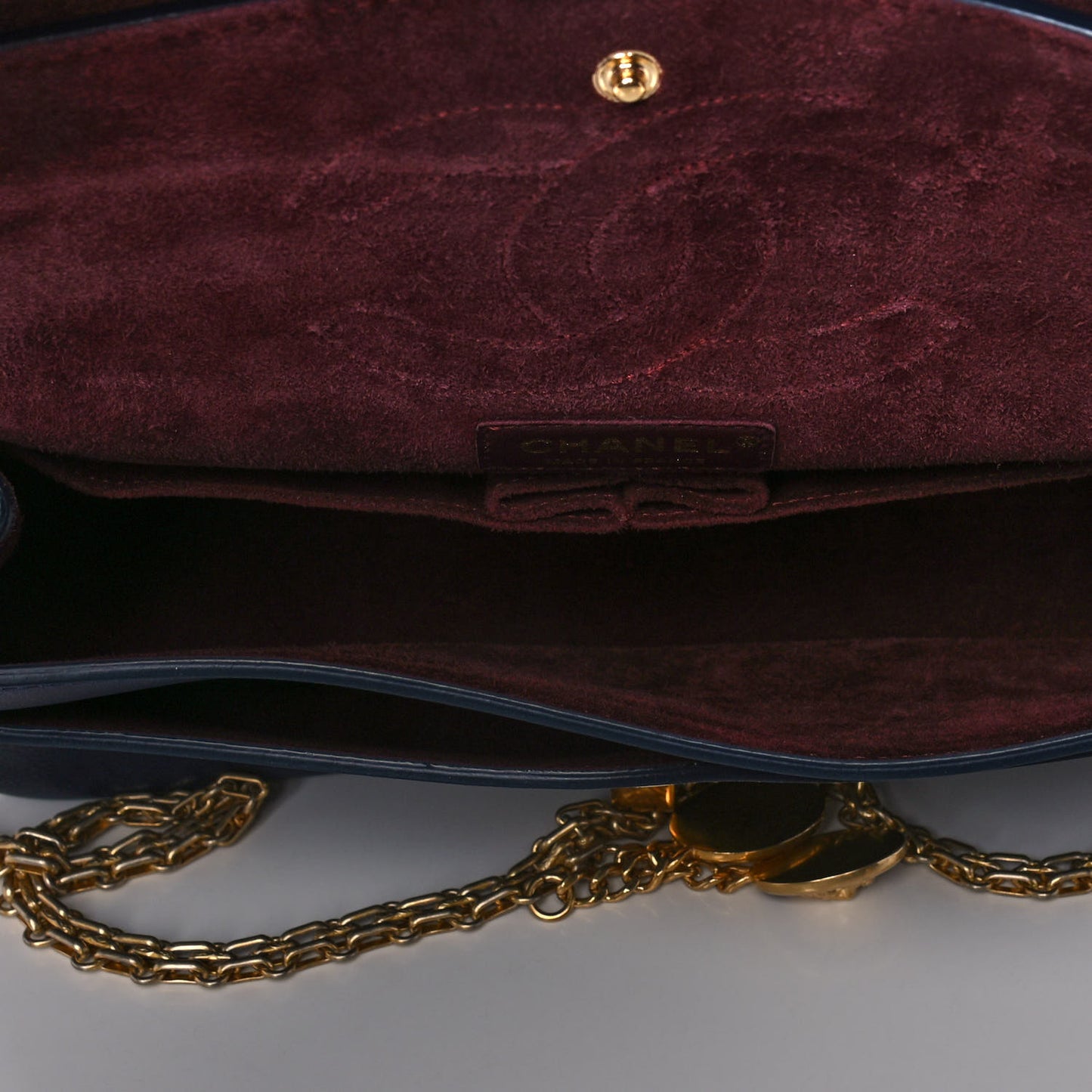 Calfskin Nude 2.55 Medals Reissue 226 Flap Navy