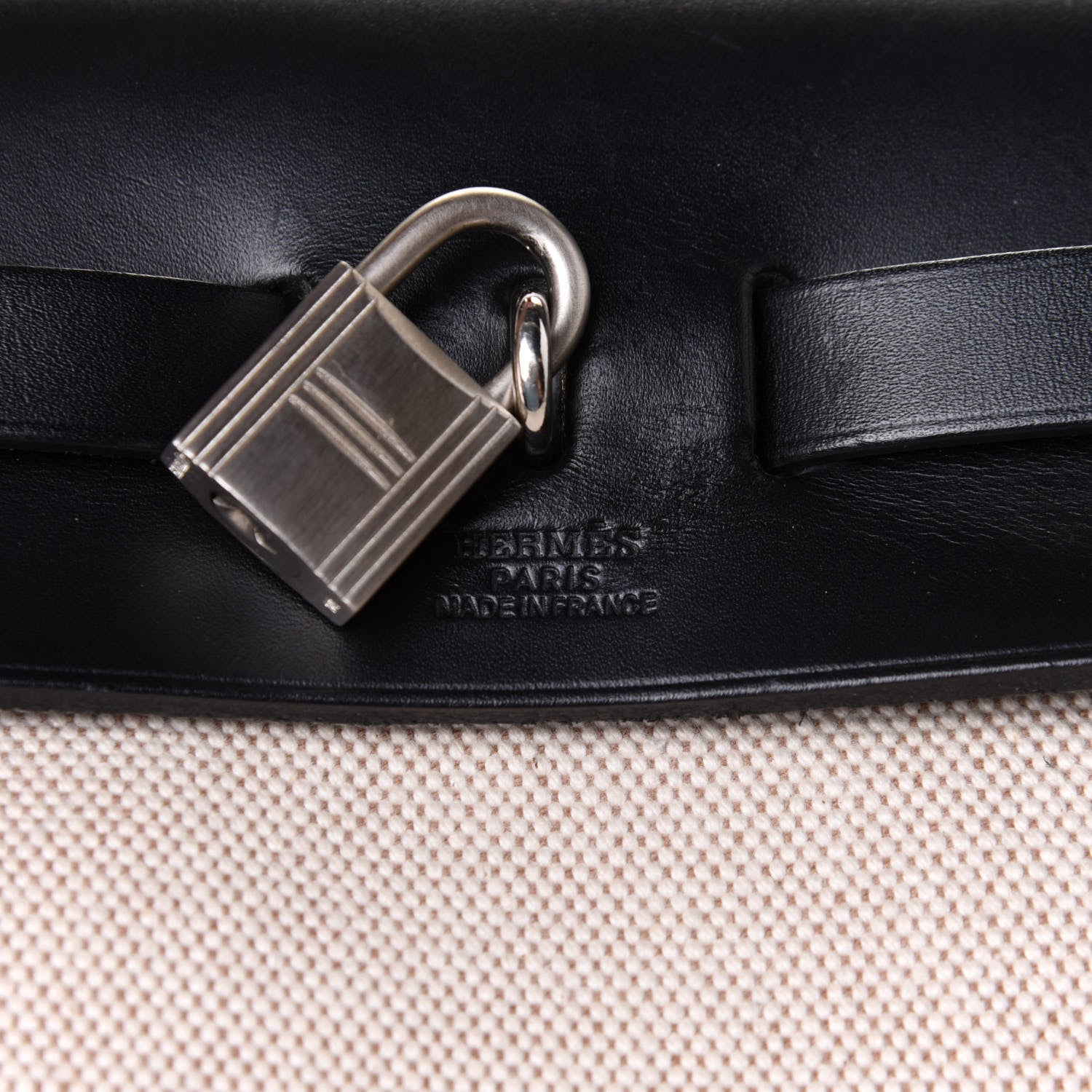 Hermes Toile Vache Herbag 30 PM Black 6 of 9