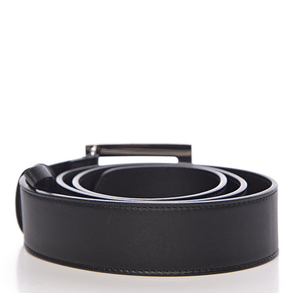 Gucci Calfskin Crystal Square G Madelyn Belt 85 34 Black 3 of 7