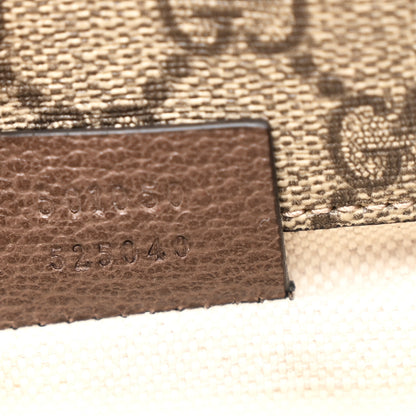 Gucci GG Supreme Monogram Web Small Neo Vintage Double Flap Messenger Bag Beige New Acero 7 of 10
