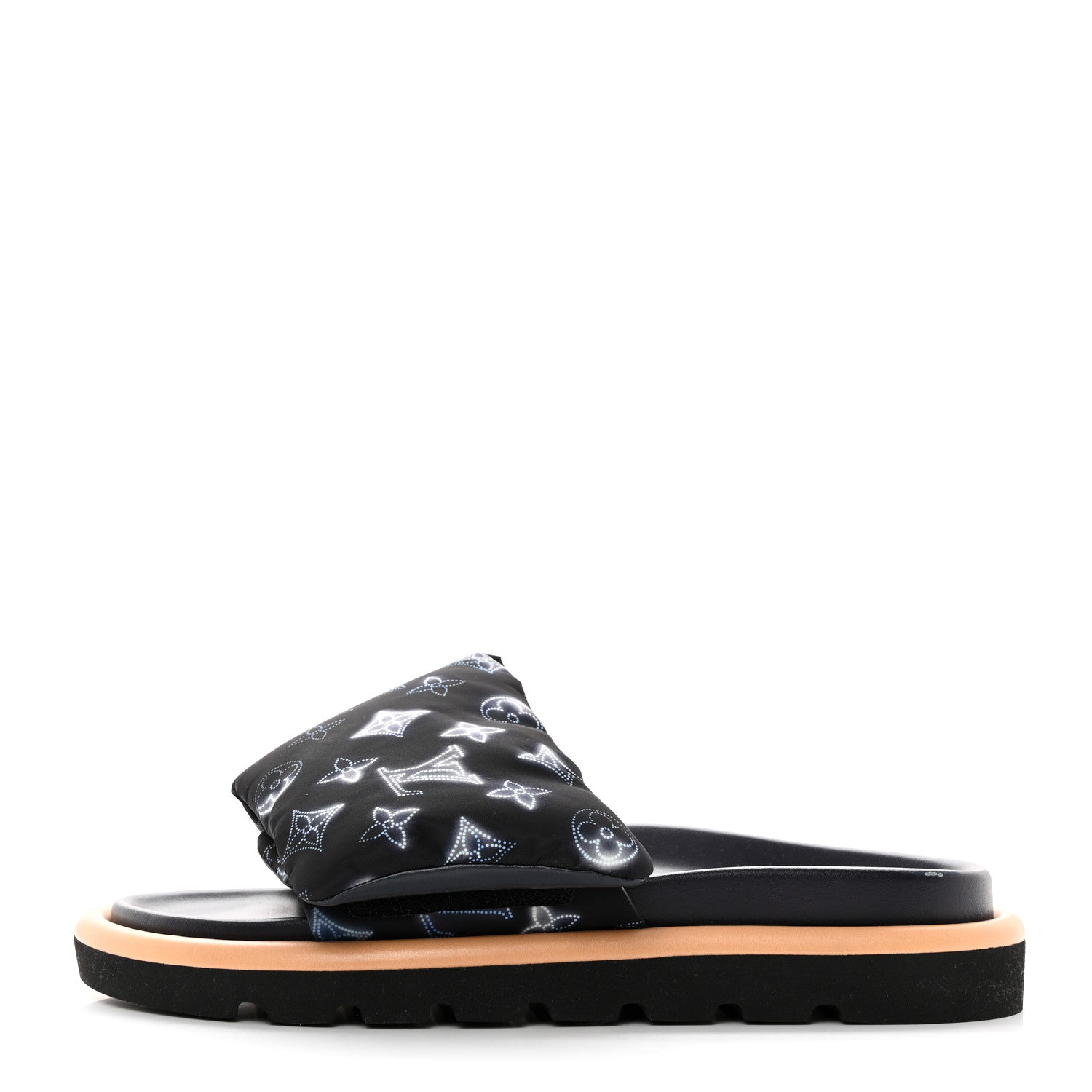 Louis Vuitton Nylon Monogram Womens Pool Pillow Comfort Mules 41 Navy Blue 1 of 10