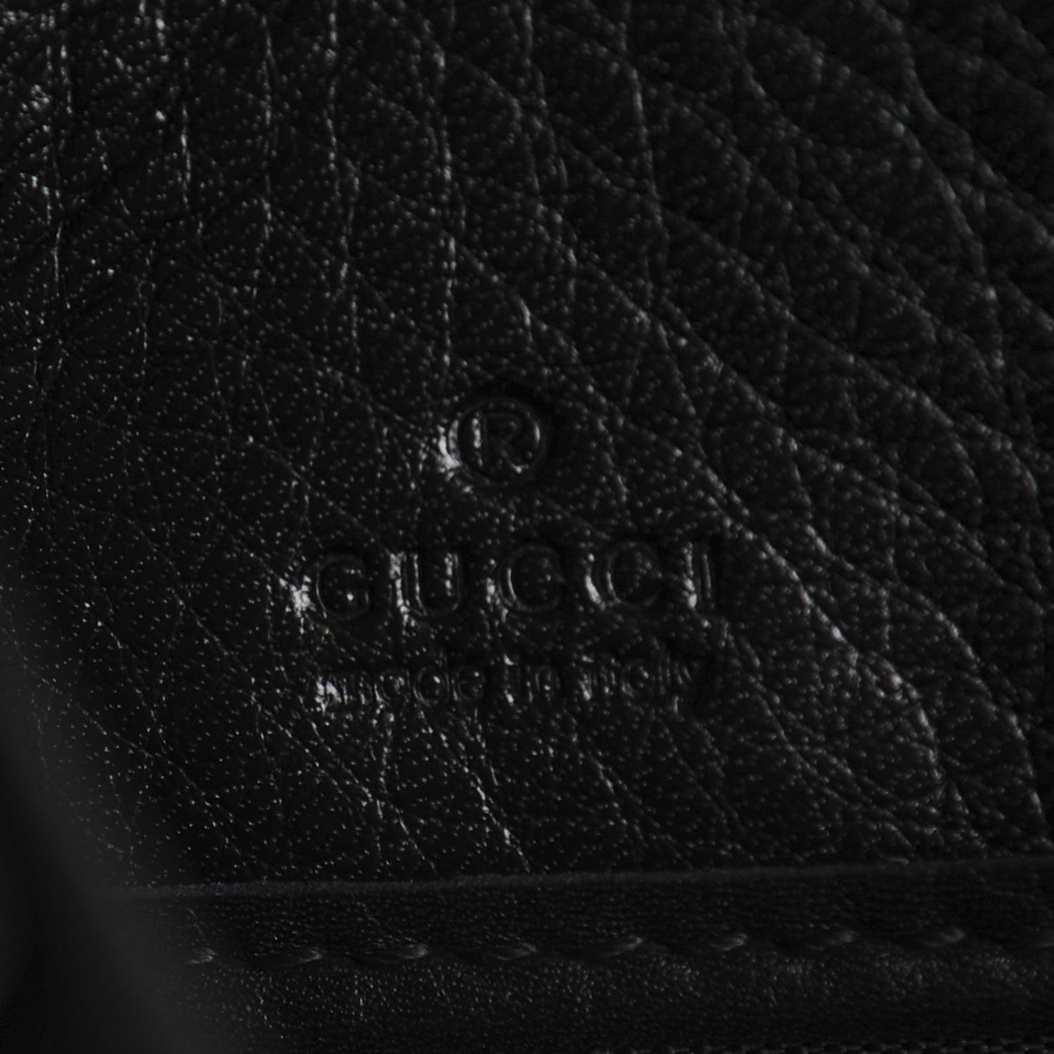 Gucci Pebbled Calfskin Soho Zip Around Wallet Black 6 of 7