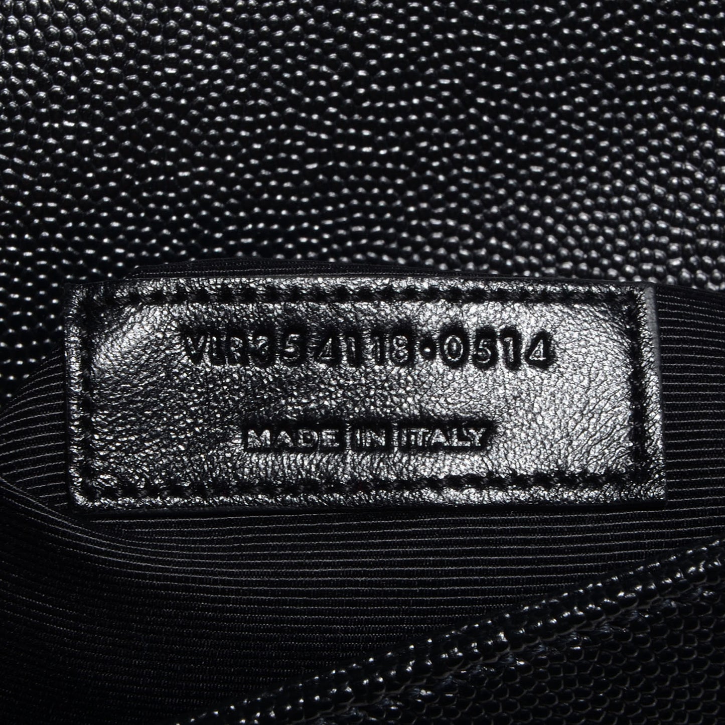 Grain de Poudre Matelasse Studded Large Monogram Satchel Black