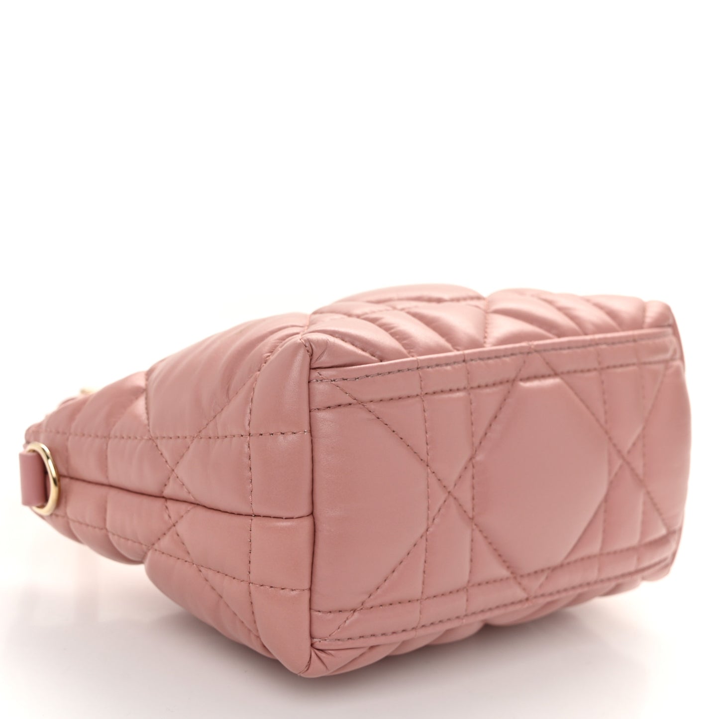 Calfskin Macrocannage Small Diortravel Nomad Pouch Old Rose