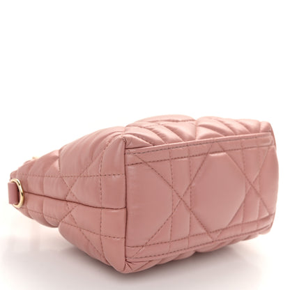 Christian Dior Calfskin Macrocannage Small Diortravel Nomad Pouch Old Rose 4 of 10