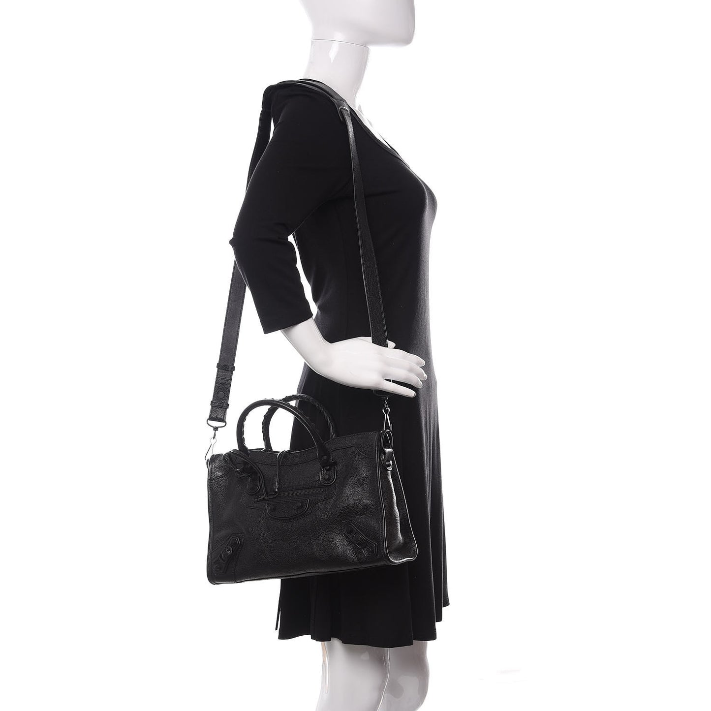 Chevre Black Metallic Edge Hardware S City Black
