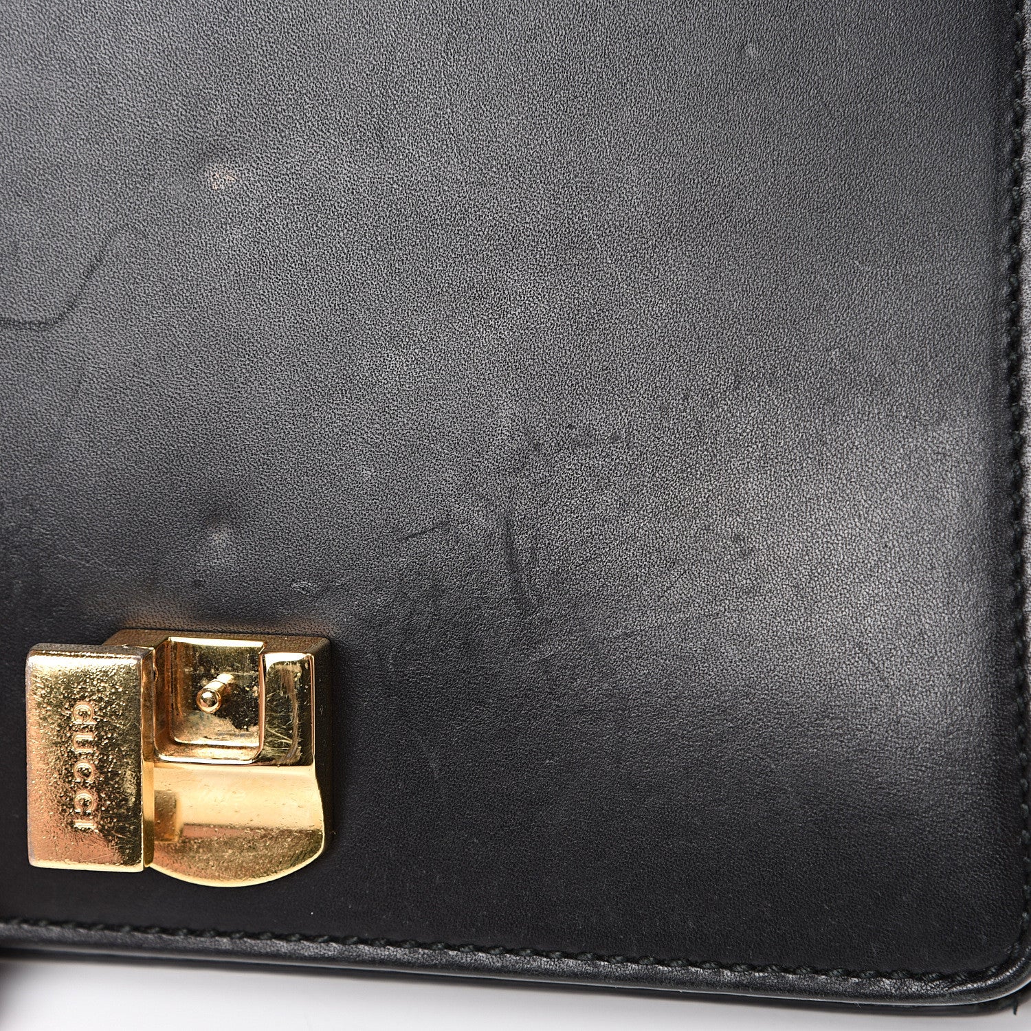 Gucci Calfskin Mini Sylvie Chain Shoulder Bag Black 8 of 18