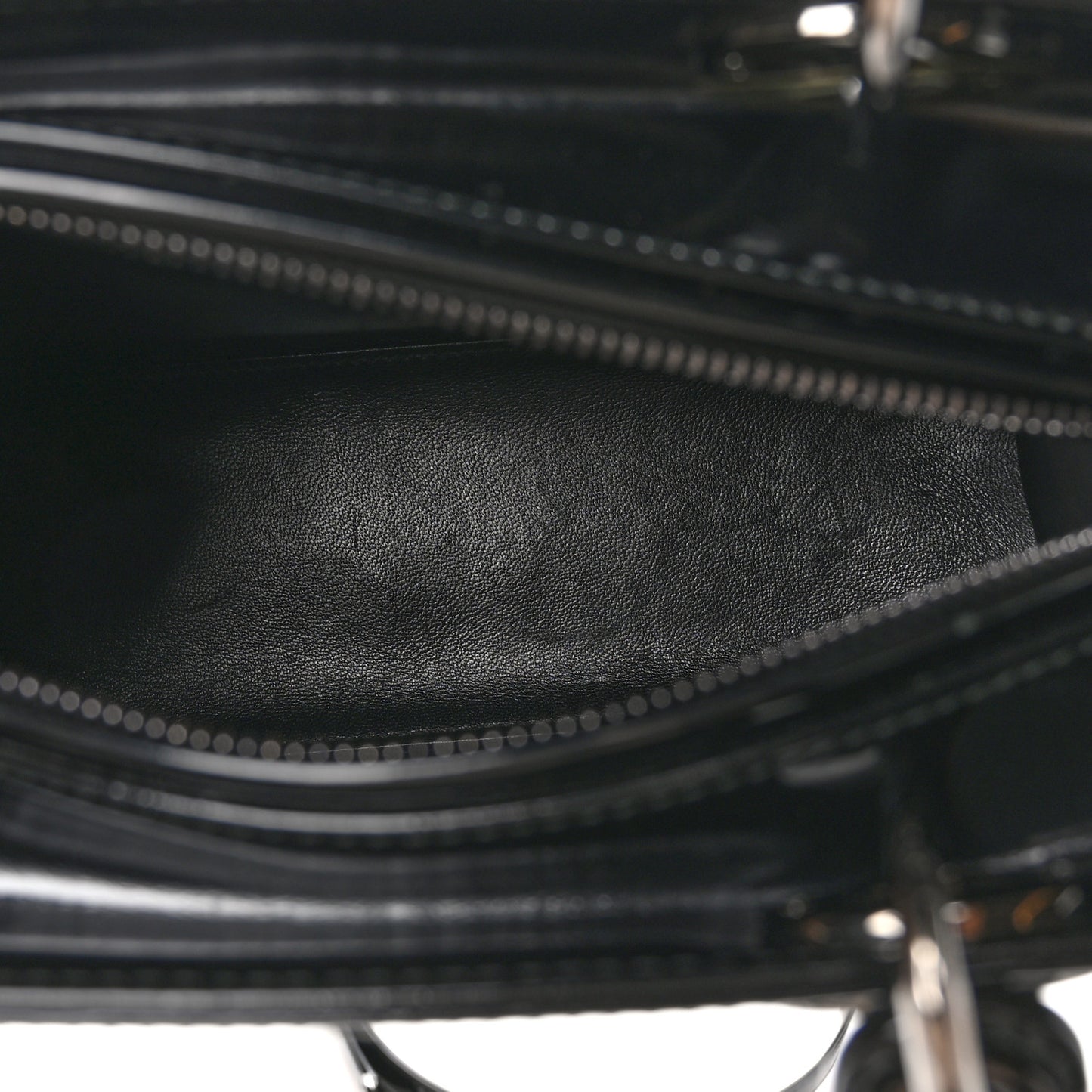 Patent Medium Lady Dior Black