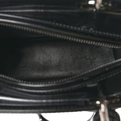 Christian Dior Patent Medium Lady Dior Black 6 of 12