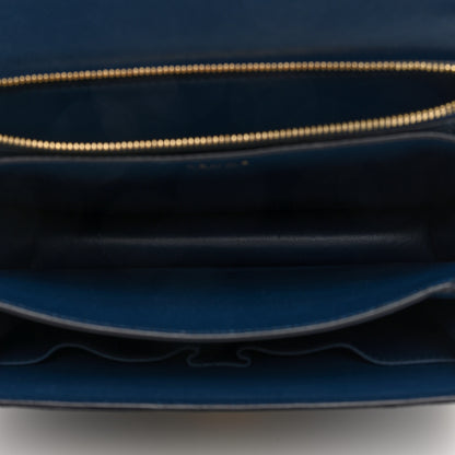 Celine Lizard Medium Classic Box Flap Bag Blue 5 of 9
