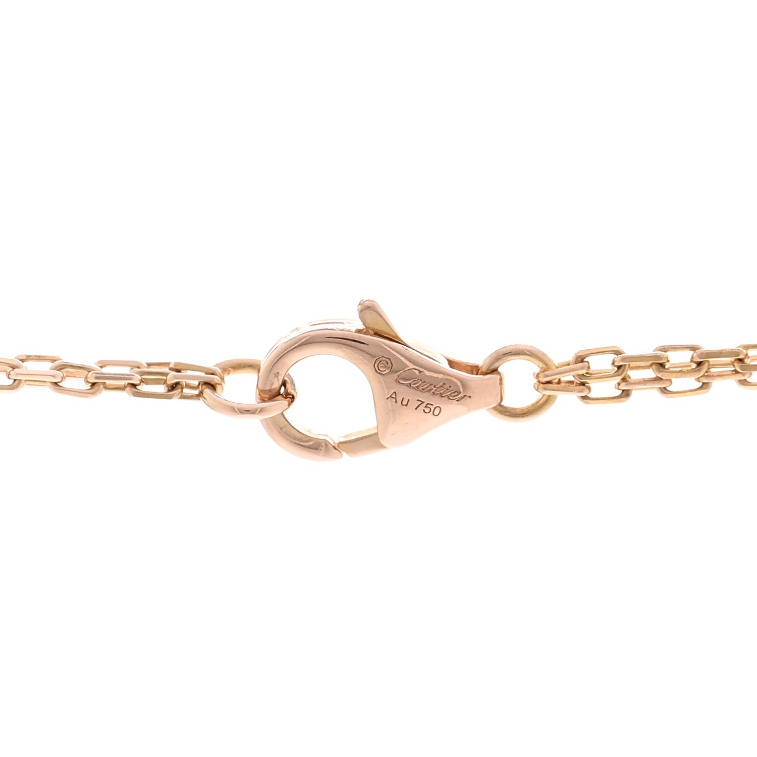 Cartier 18K Pink Gold 2 Diamond LOVE Necklace 4 of 5