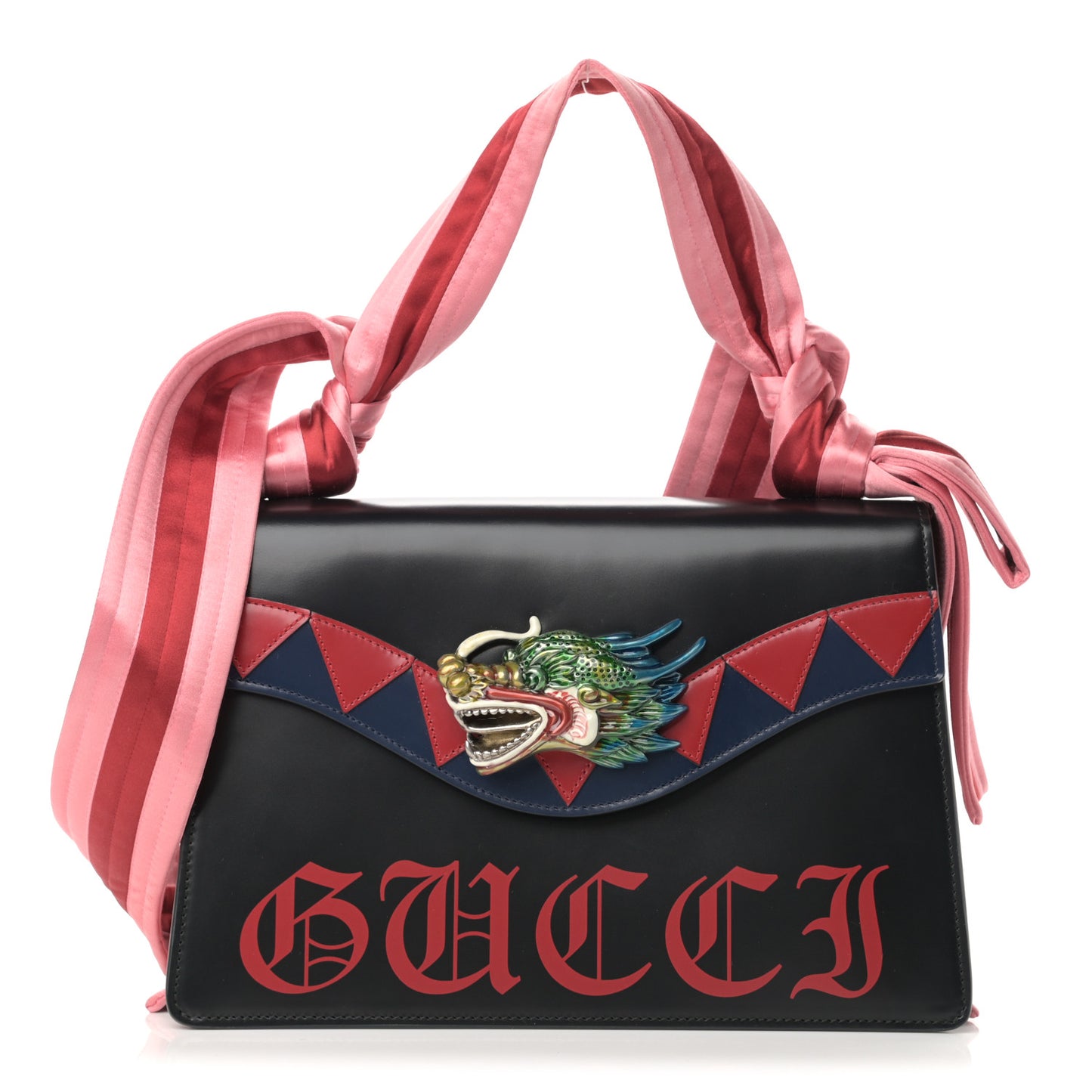 Calfskin Naga Dragon Small Shoulder Bag Black