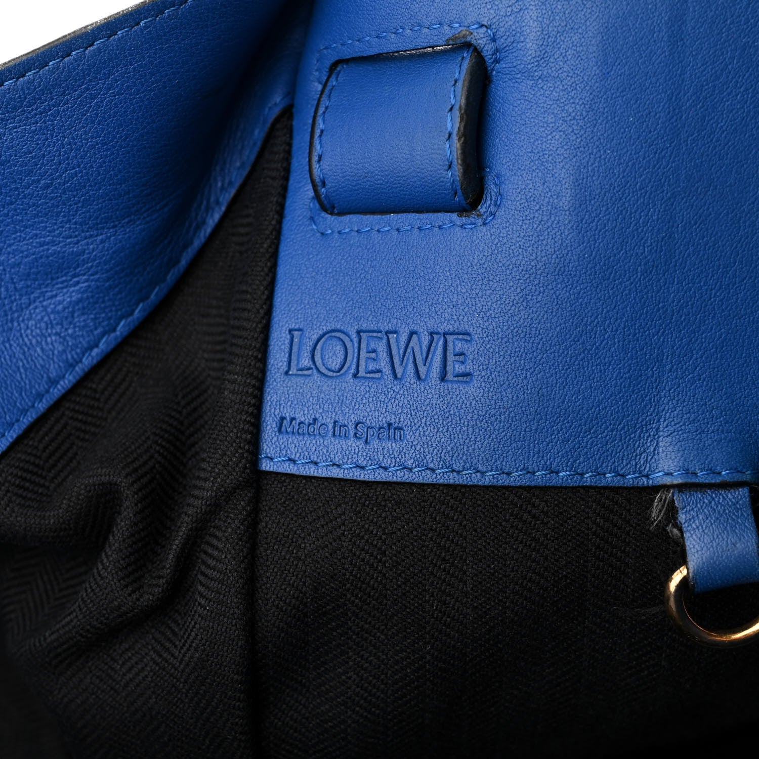 Loewe Calfskin Medium Hammock Shoulder Bag Electric Blue 6 of 17