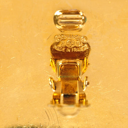 Chanel Square CC Clip On Earrings Gold 4 of 4