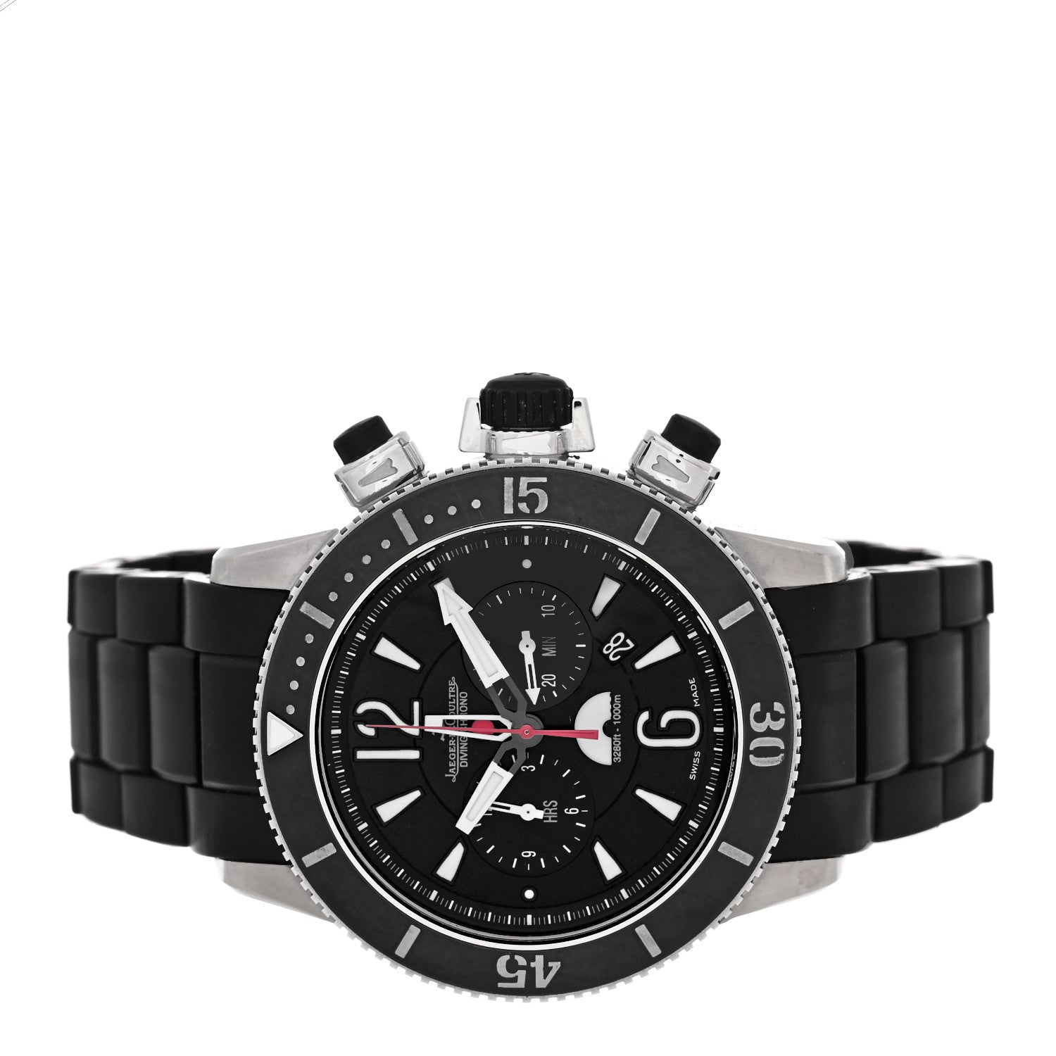 Jaeger-LeCoultre Titanium Rubber 44mm Master Compressor Chronograph GMT Navy Seals Limited Edition Automatic Watch Black Q178T677 2 of 6