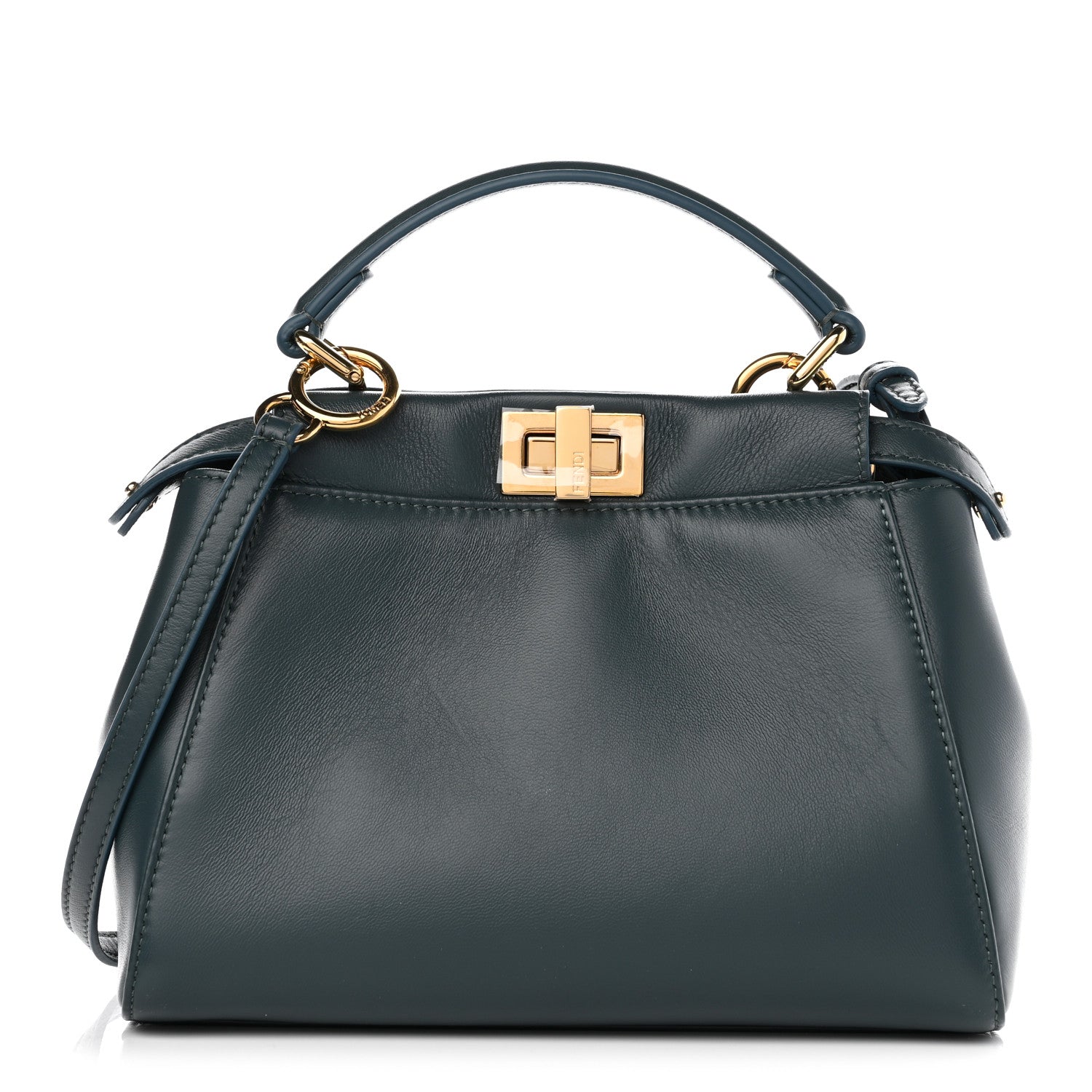 Fendi Nappa Mini Peekaboo Iconic Satchel Amazzonia 1 of 8