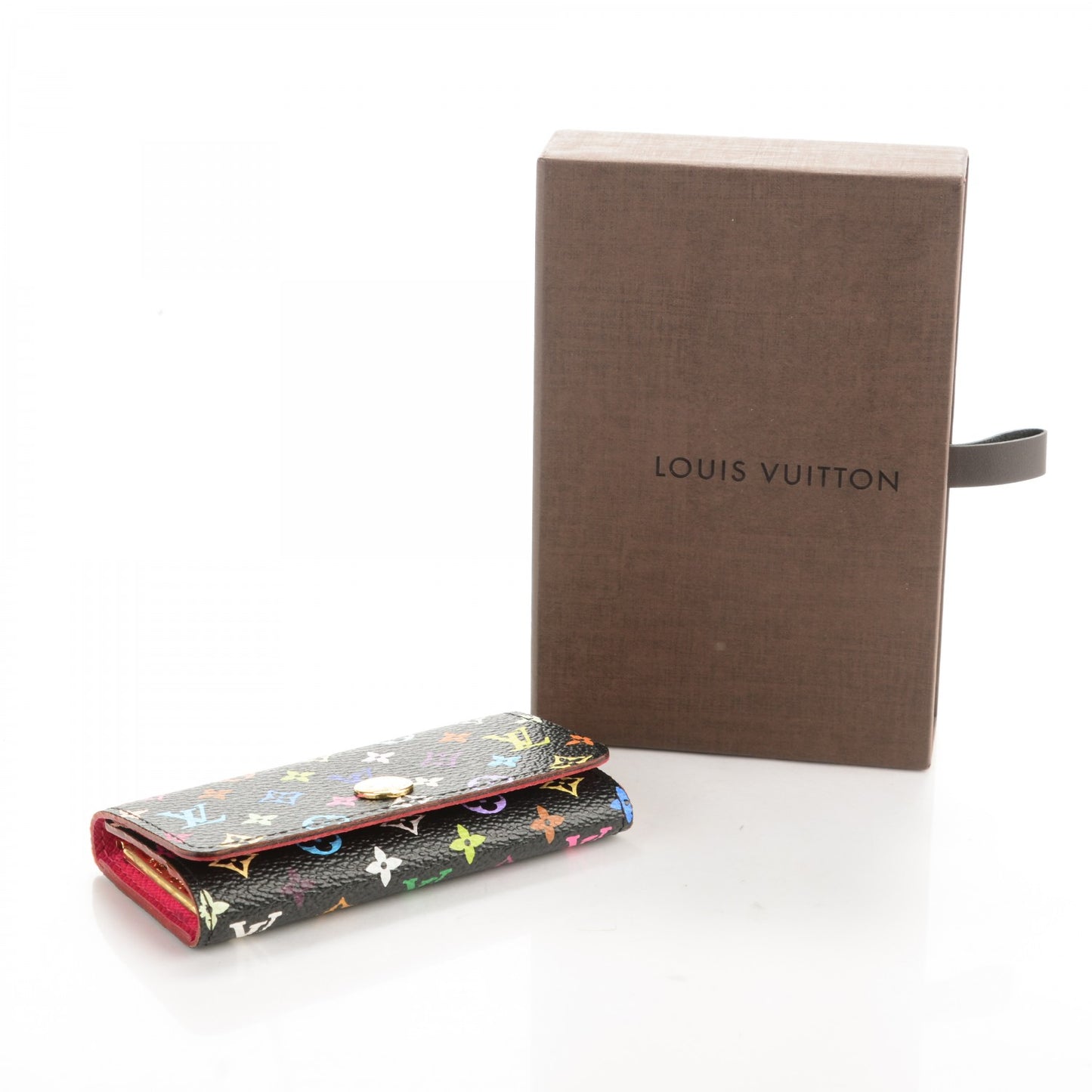Monogram Multicolor Multicles 4 Key Holder Black Grenade
