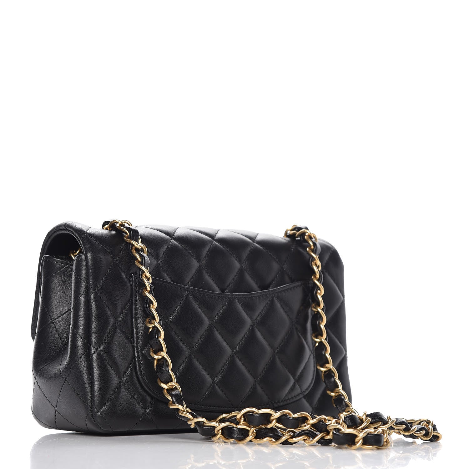 Chanel Lambskin Quilted Mini Rectangular Flap Black 3 of 7