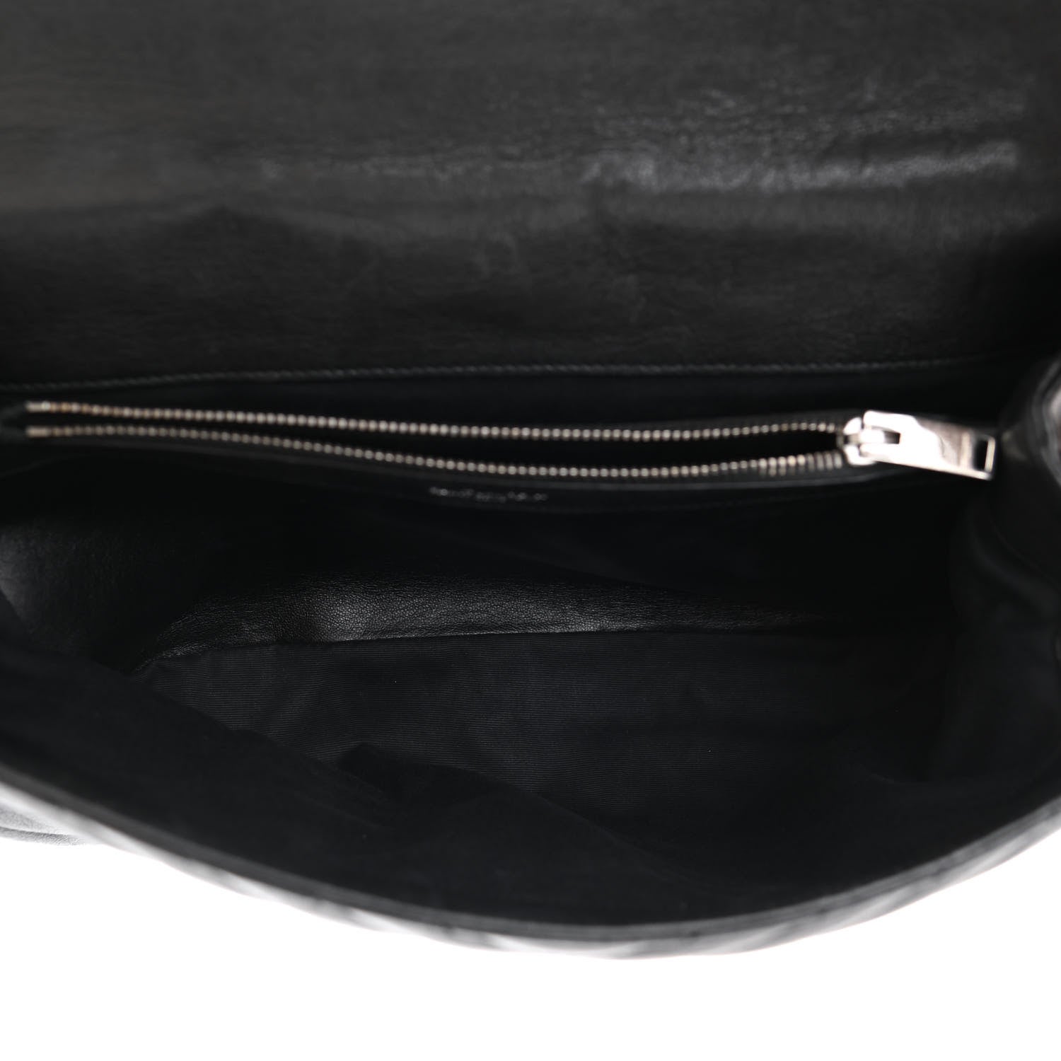 Saint Laurent Sheepskin Matelasse Chevron Monogram Large College Satchel Black 5 of 9