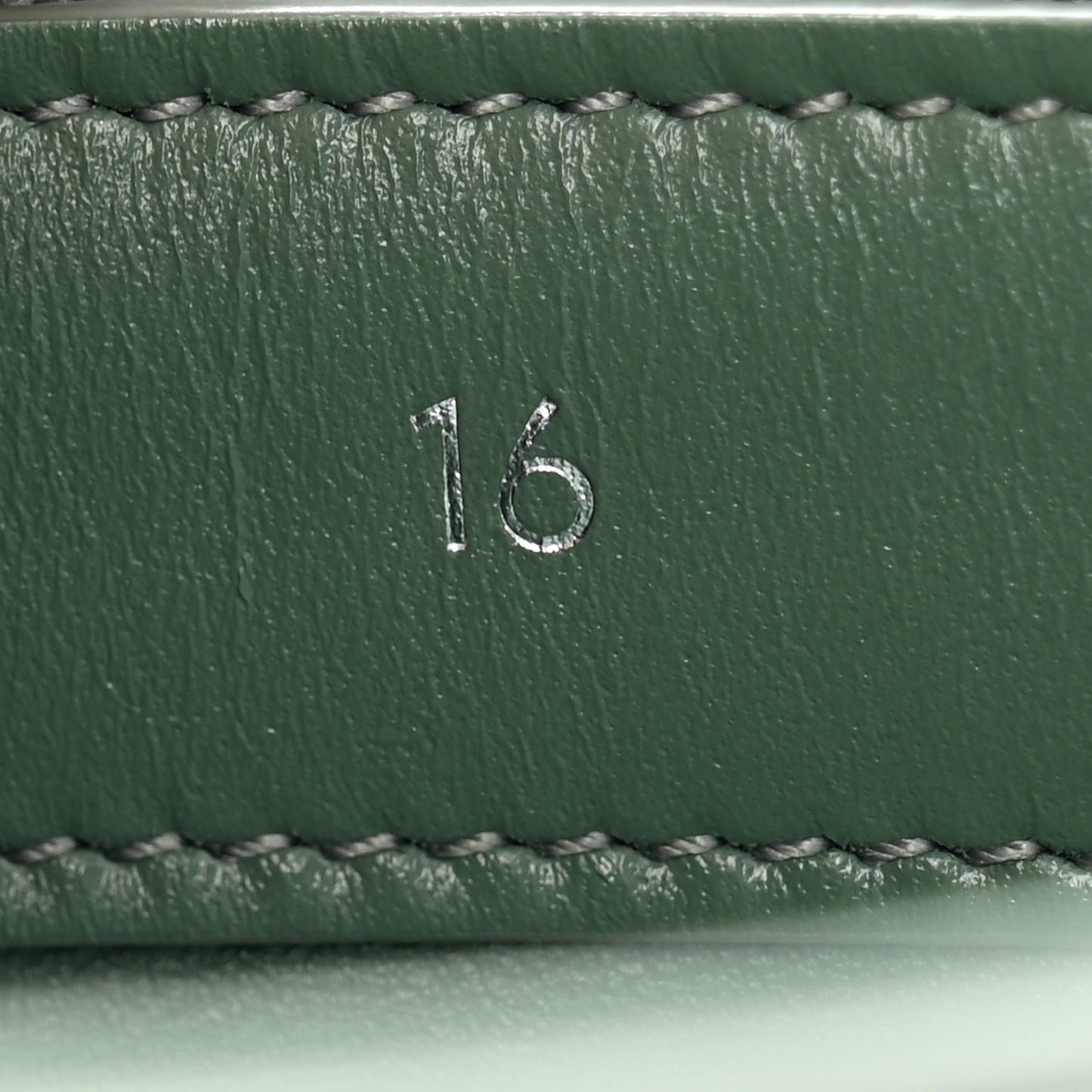 Satinated Calfskin Small 16 Top Handle Bag Celadon