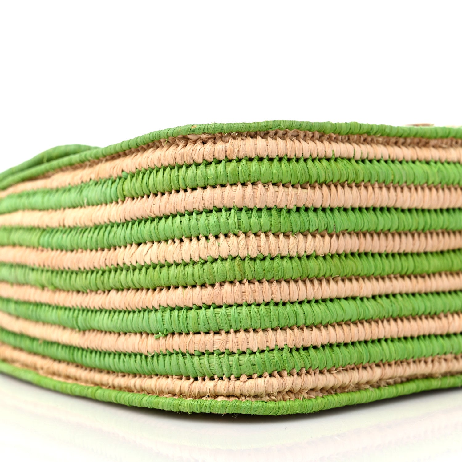 Gucci Raffia Woven Small GG Marmont Shoulder Bag Natural Light Green 8 of 9