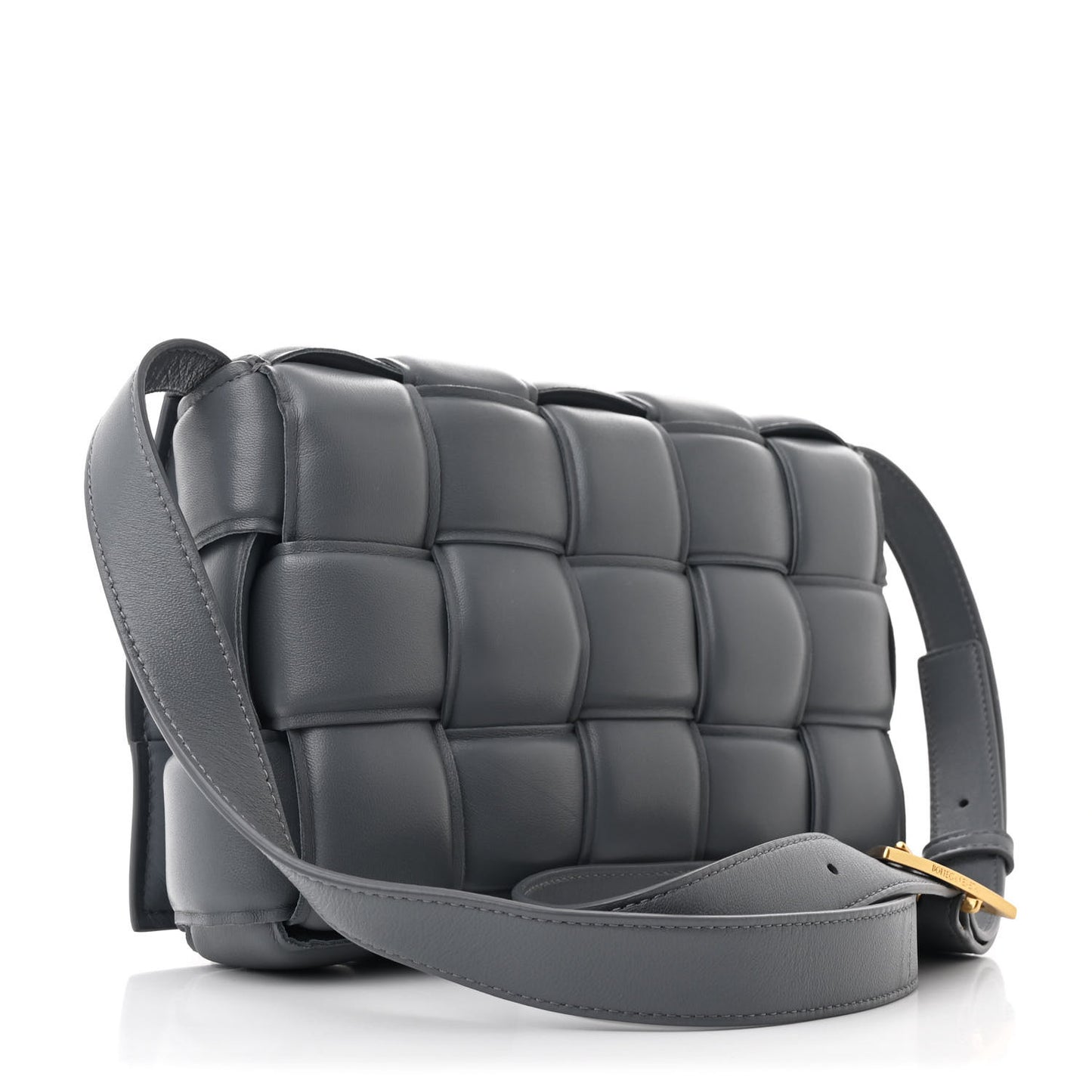 Nappa Maxi Intreccio Padded Cassette Crossbody Bag Thunder