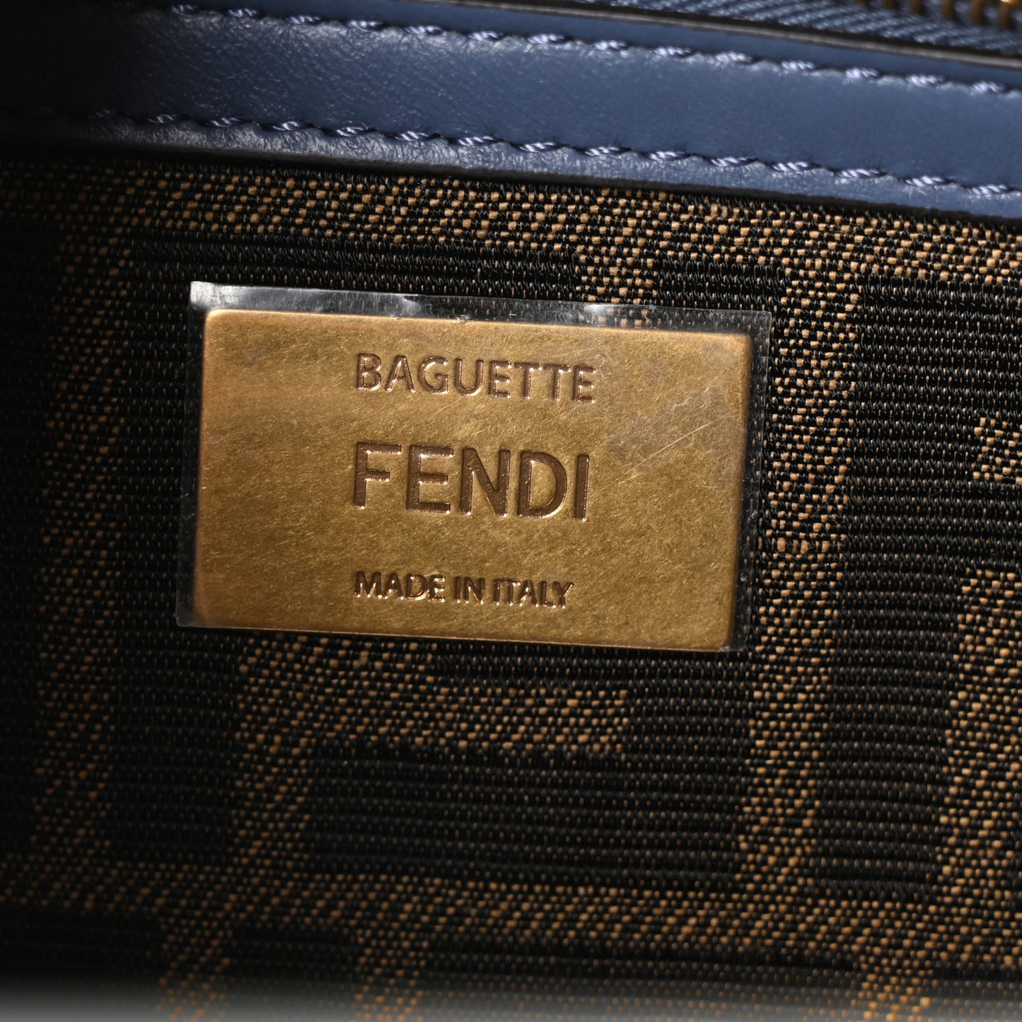 Shearling Lambskin FF Midi Chain Baguette Mirto