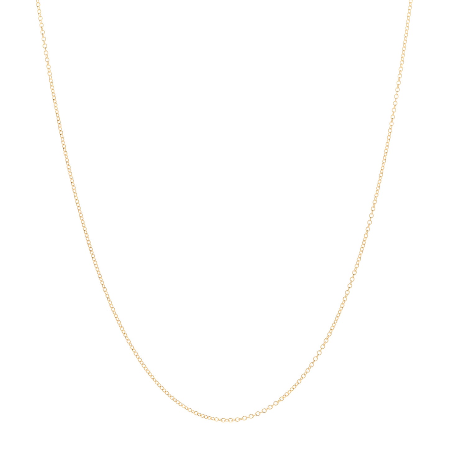 18K Yellow Gold Chain Necklace 16"