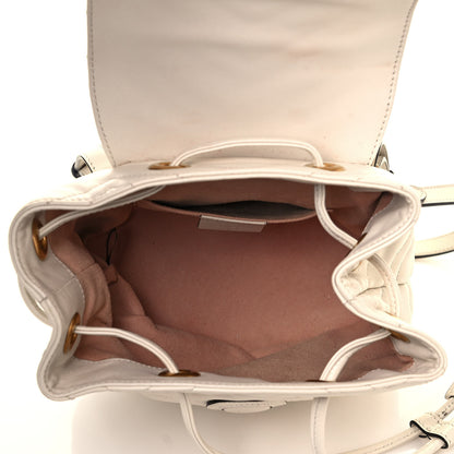 Gucci Calfskin Matelasse GG Marmont Flap Backpack White 5 of 13