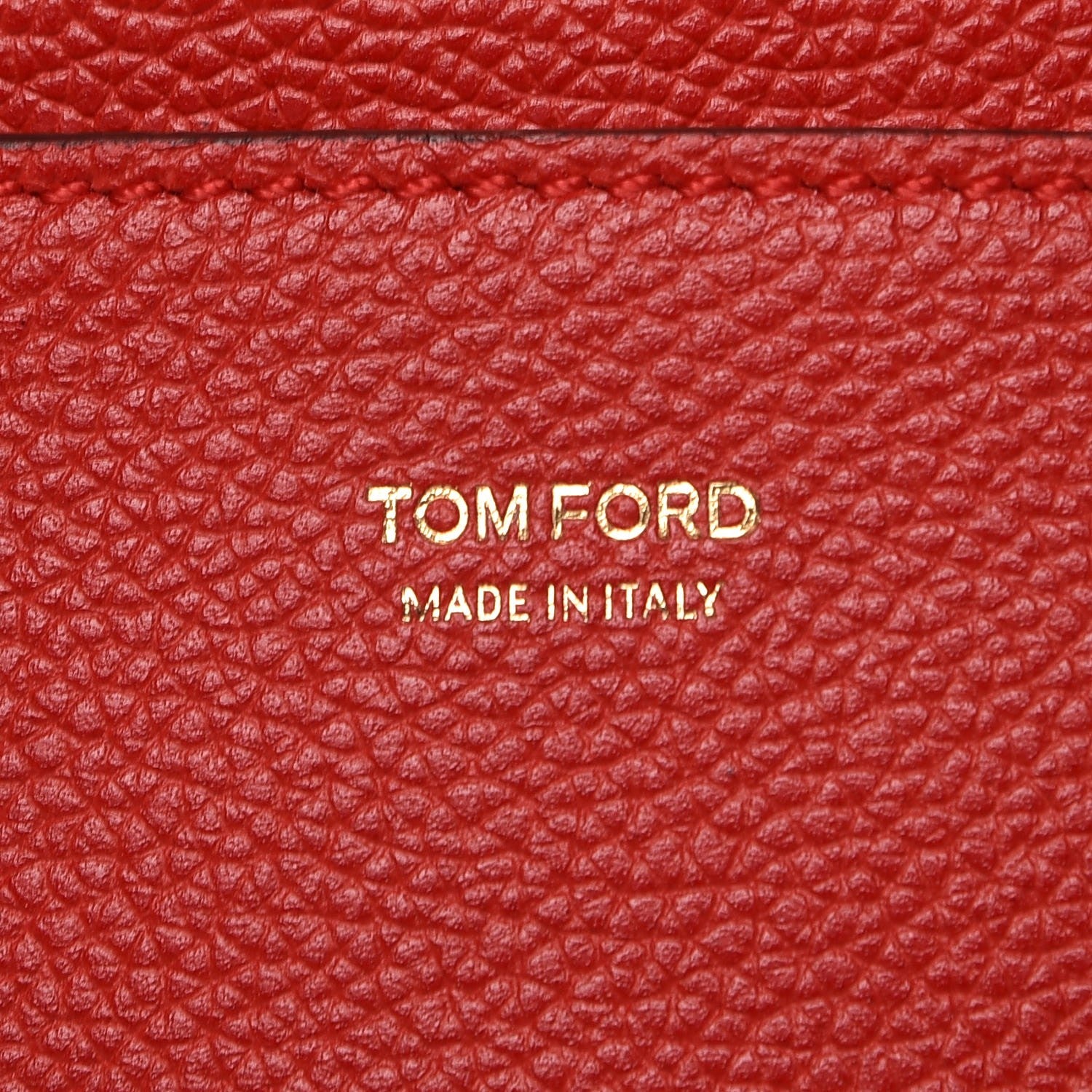 Tom Ford Pebbled Calfskin Medium Jennifer Flame Red 6 of 6