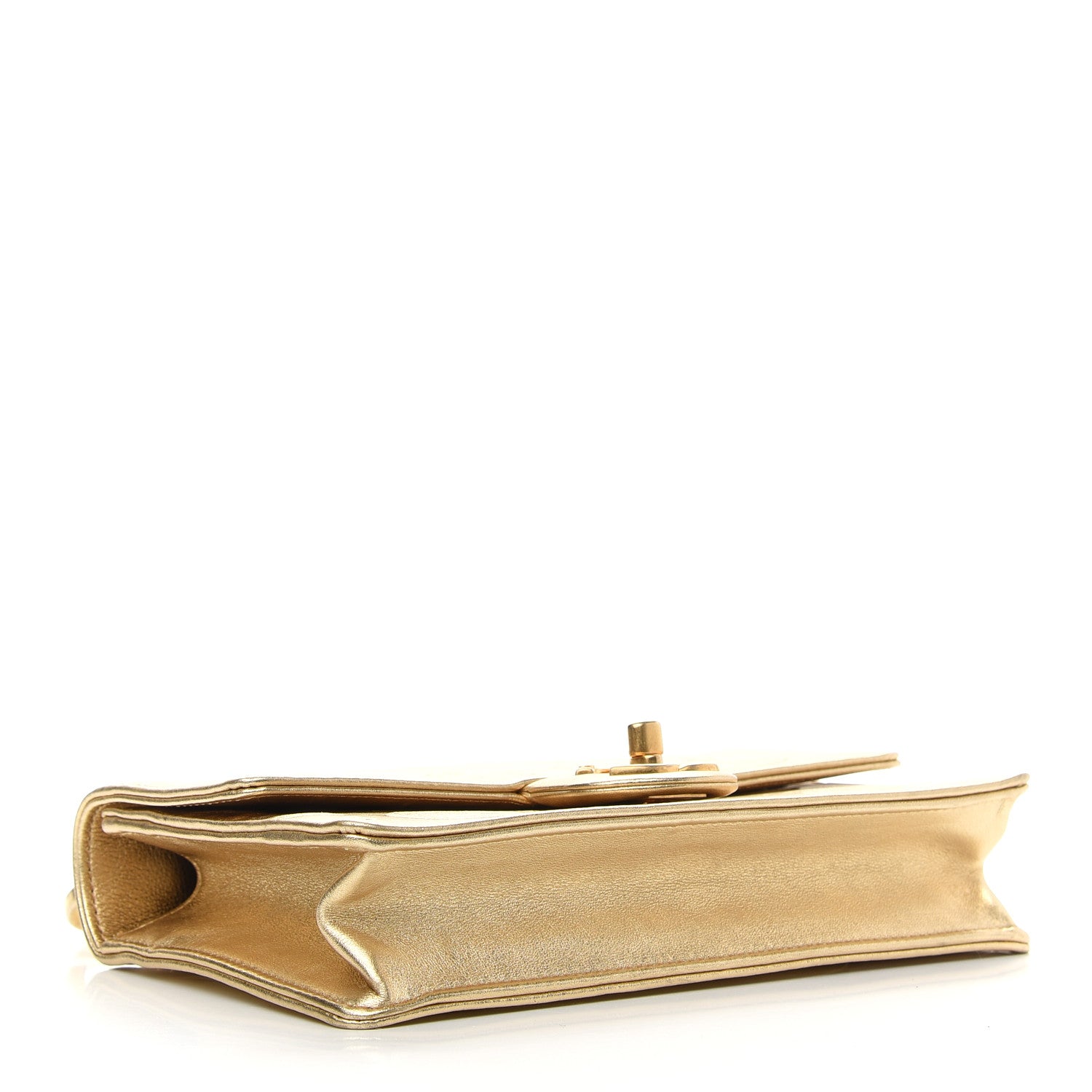 Chanel Metallic Calfskin Cocallover Flap Gold 4 of 9