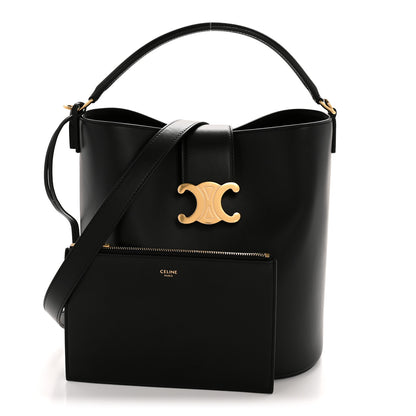 Celine Smooth Calfskin Triomphe Medium Louise Bag Black 4 of 25