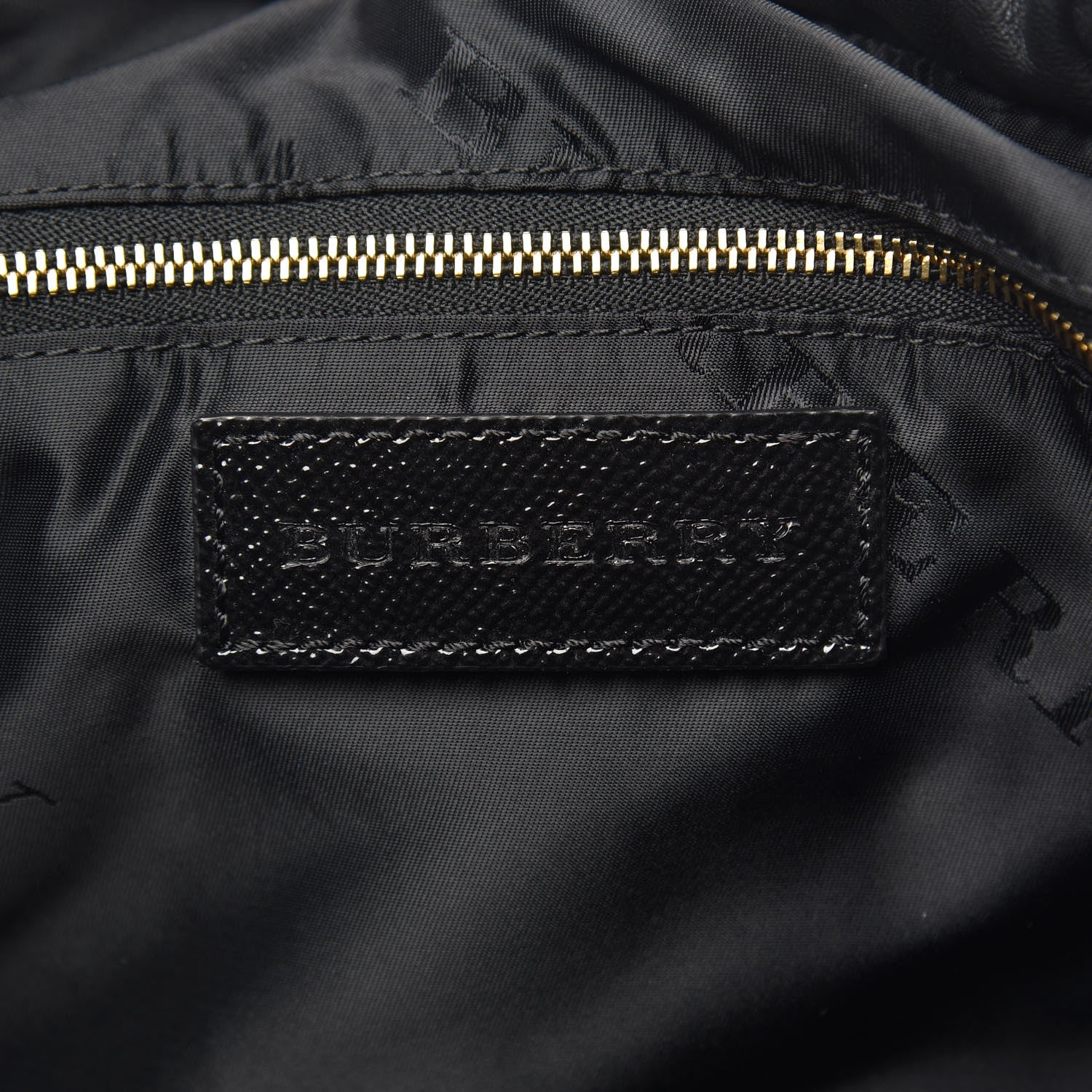 Burberry Patent Calfskin Medium Dinton Tote Black 6 of 10