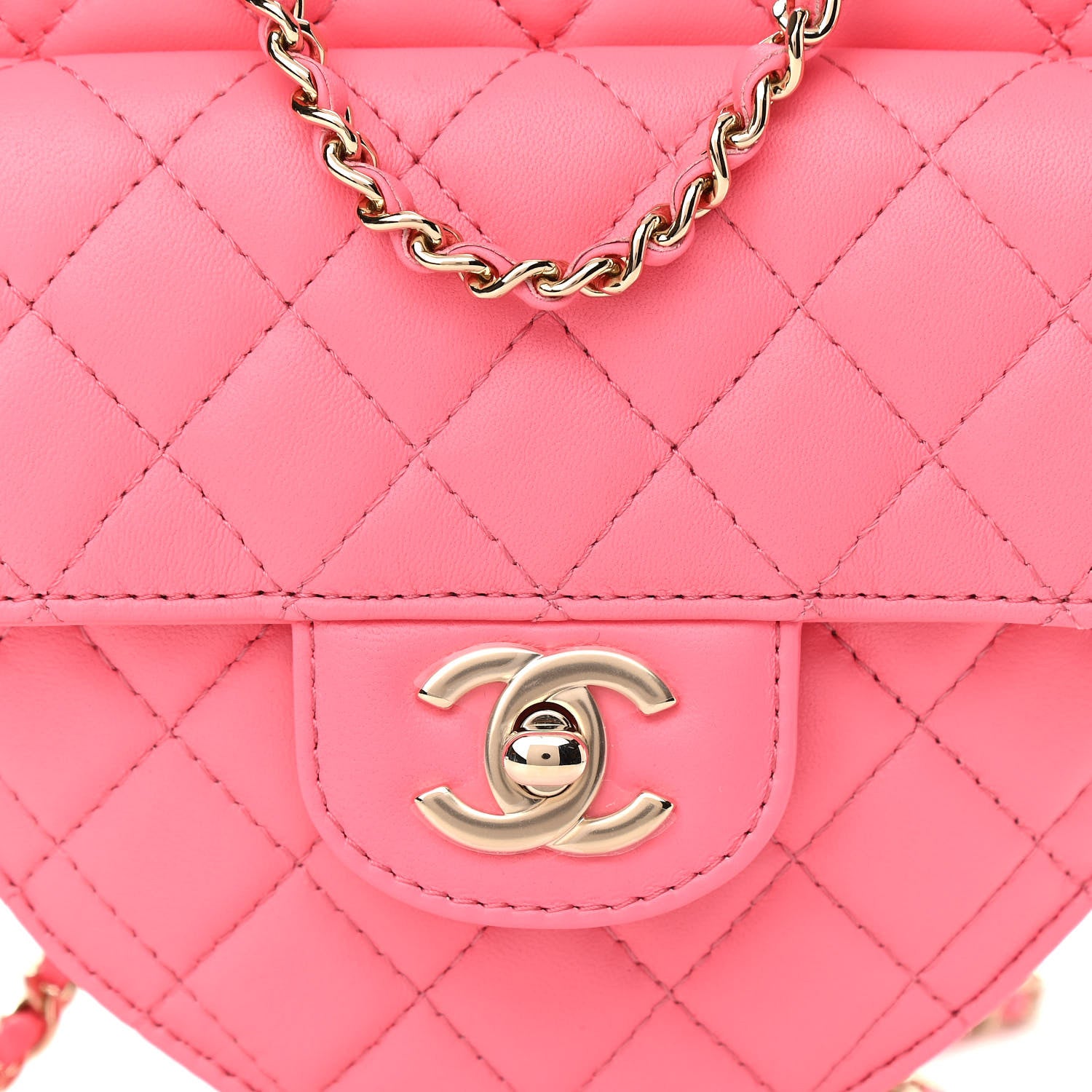 Chanel Lambskin Quilted CC In Love Heart Bag Pink 10 of 11