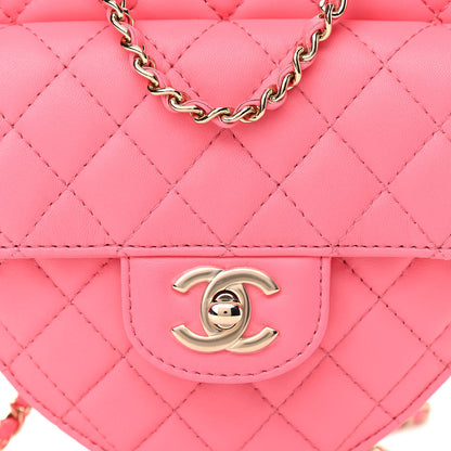 Chanel Lambskin Quilted CC In Love Heart Bag Pink 10 of 11