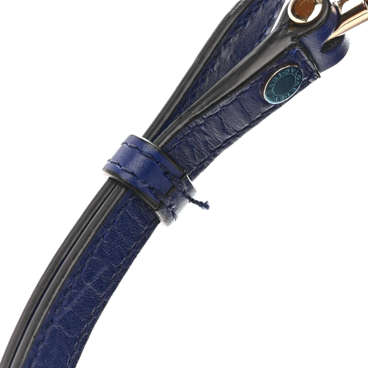 Bulgari Calfskin Serpenti Forever Top Handle Blue 13 of 15