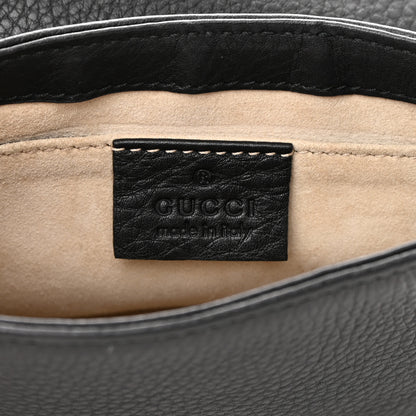 Gucci Pebbled Calfskin Small 1973 Chain Shoulder Bag Black 6 of 11