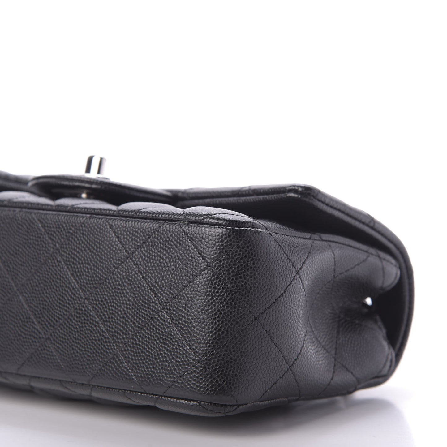 Caviar Quilted Mini Rectangular Flap Black