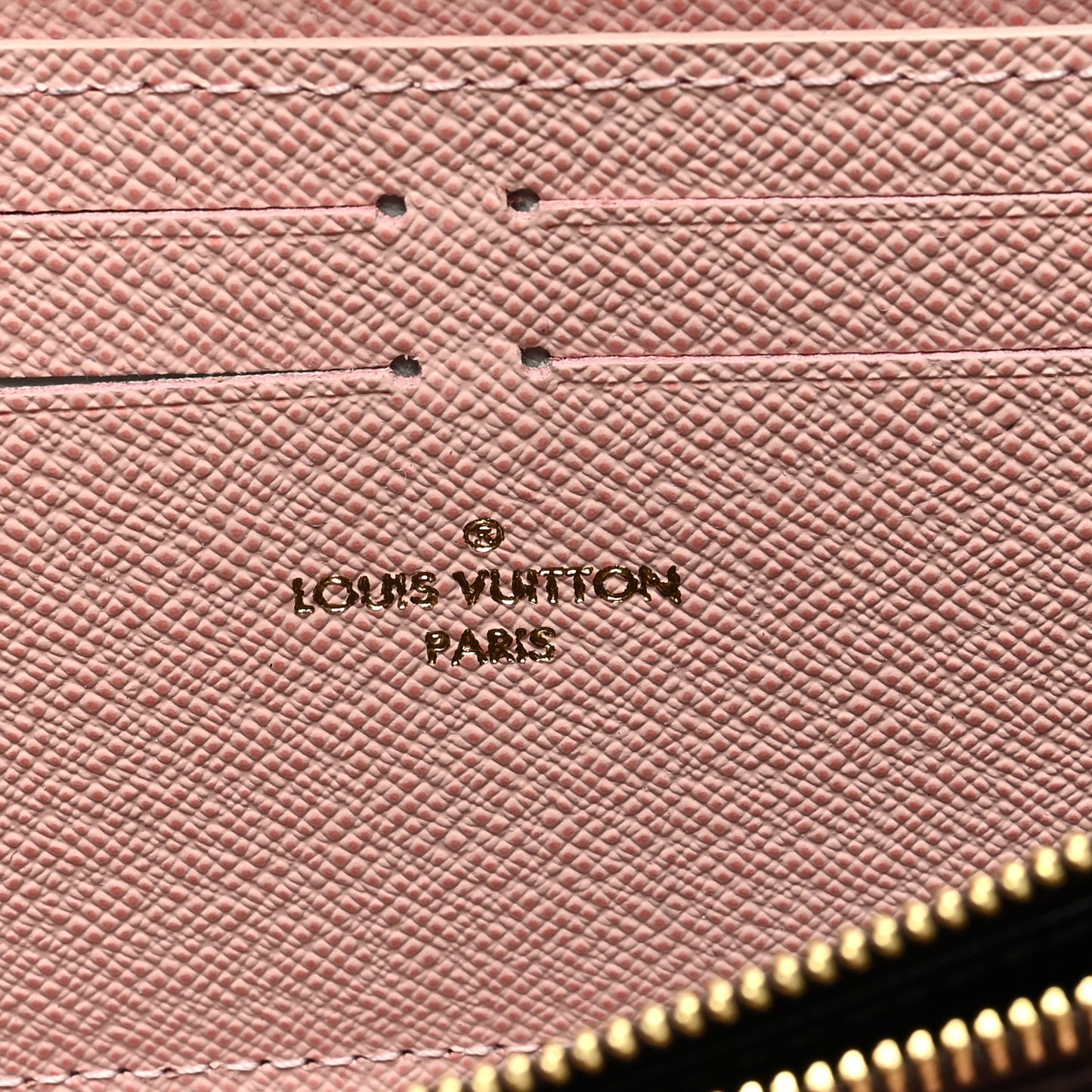 Damier Ebene Clemence Wallet Rose Ballerine