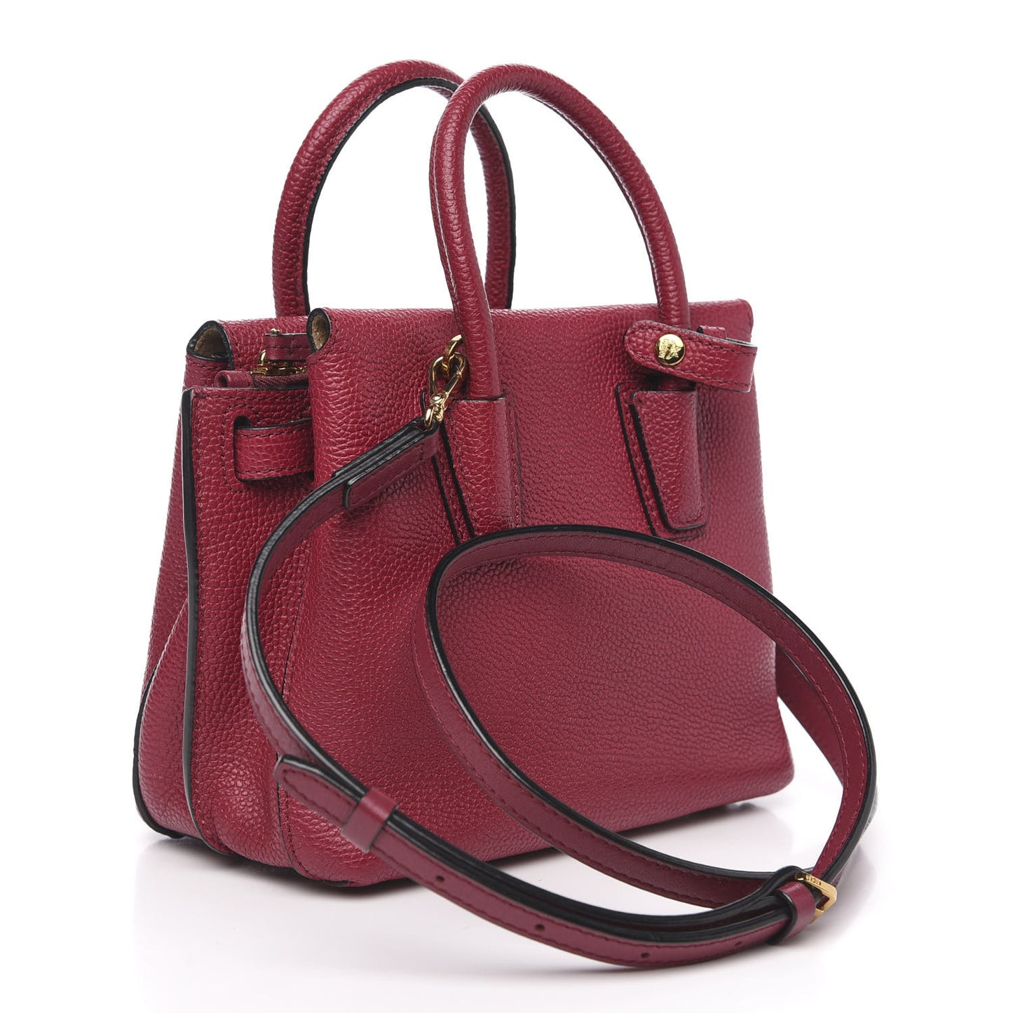 Grained Calfskin Mini Milla Tote Burgundy