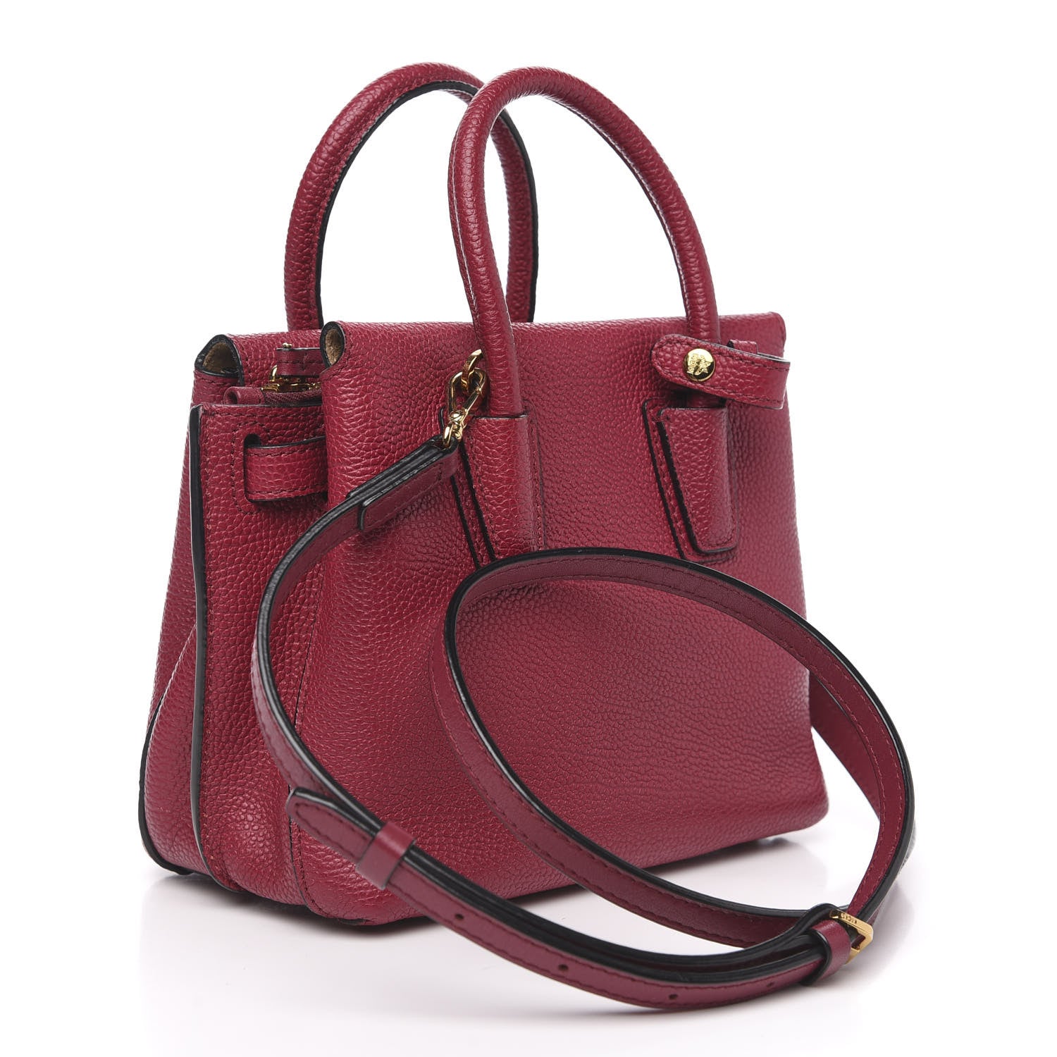 MCM Grained Calfskin Mini Milla Tote Burgundy 2 of 11