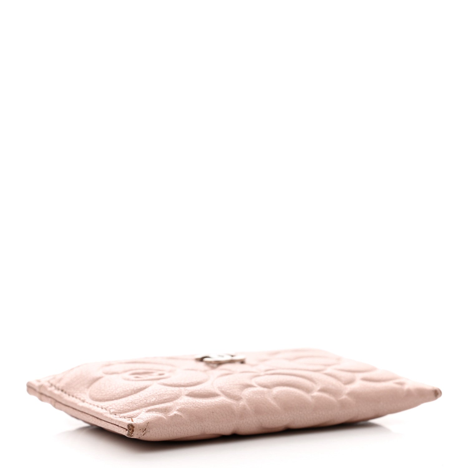 Chanel Goatskin Camellia Embossed Card Holder Light Pink 4 of 8