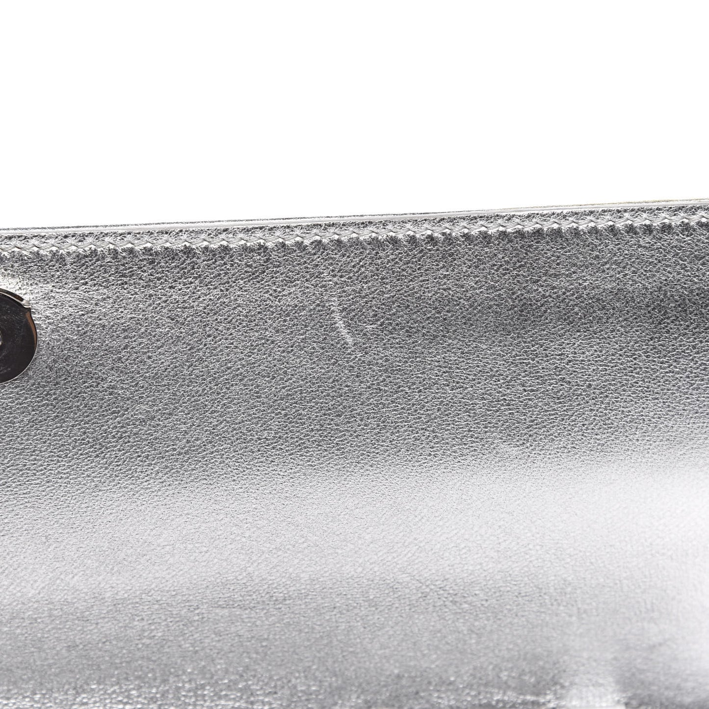 Nappa Silk Fetiche Clutch Argento