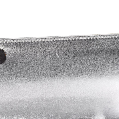 Saint Laurent Nappa Silk Fetiche Clutch Argento 12 of 15