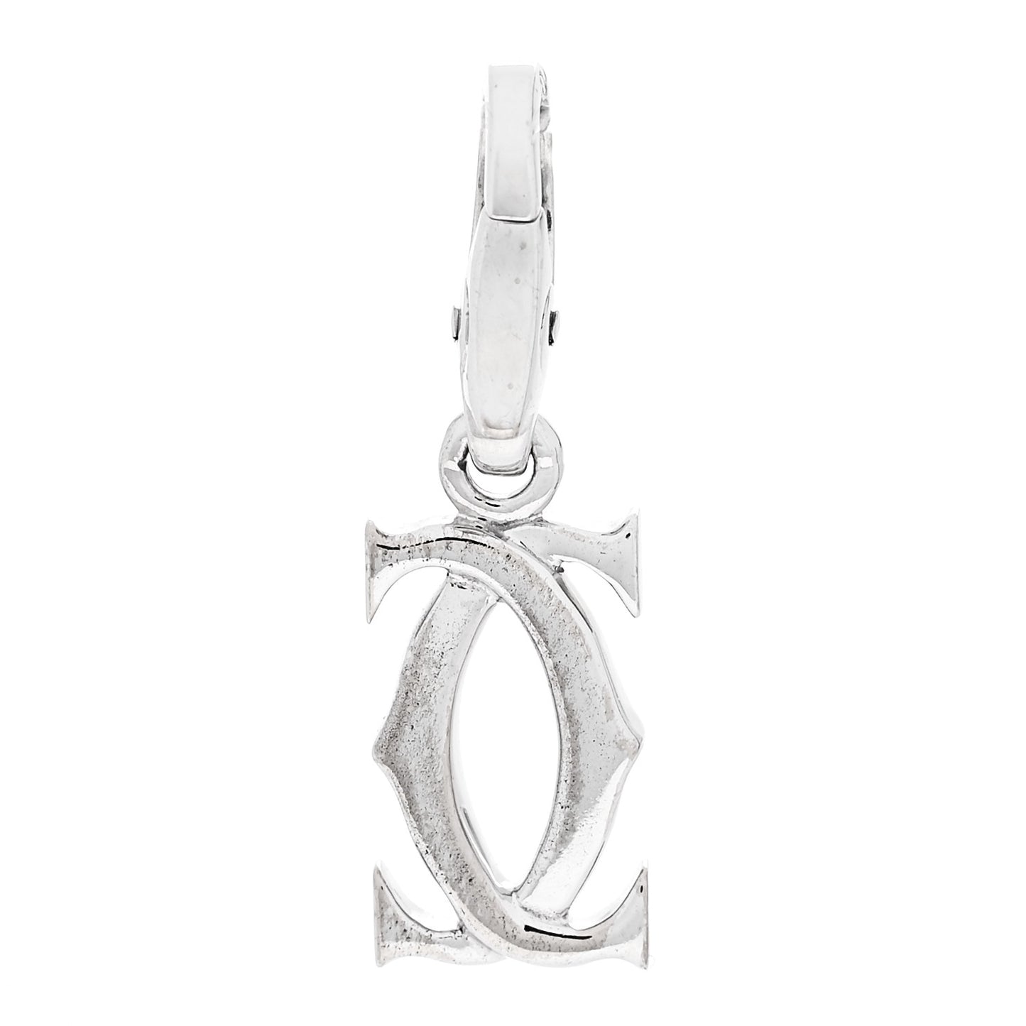 18K White Gold Logo Charm
