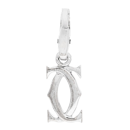 Cartier 18K White Gold Logo Charm 3 of 6