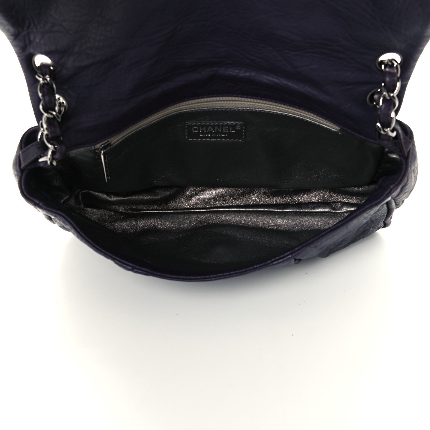 Chanel Distressed Lambskin Lady Braid Flap Dark Purple 5 of 10