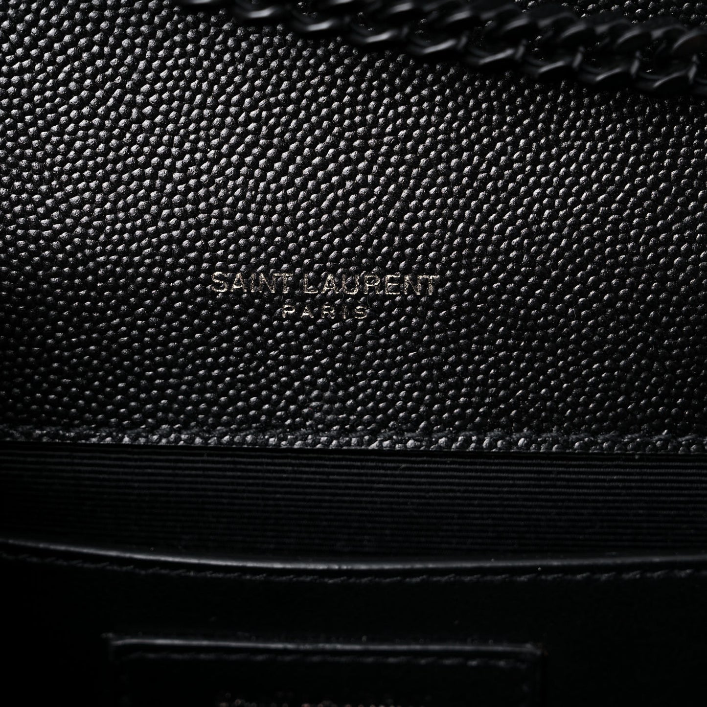 Grain De Poudre Textured Mixed Matelasse Triquilt Small Monogram Satchel Black